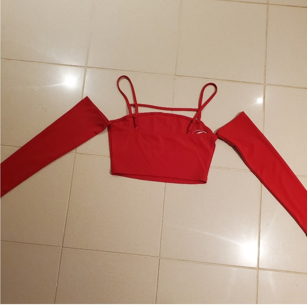 Red Crop Top - Picture 4 of 5